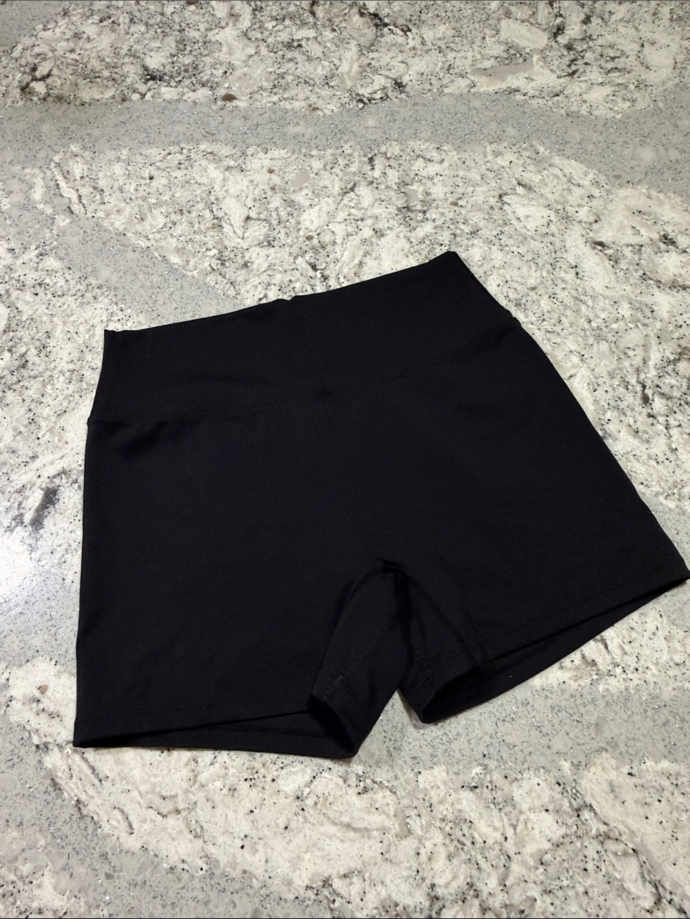 Women's High-Waist Black Performance Shorts